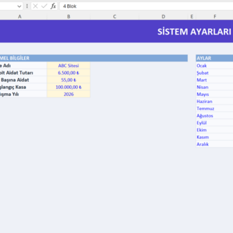 Apartman / Site Aidat Programı