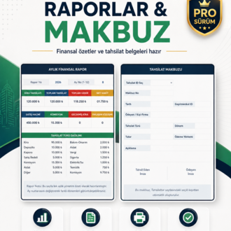 Gayrimenkul Takip Sistemi PRO | Kira, Satış, Tahsilat ve Portföy Yönetimi Excel Şablonu