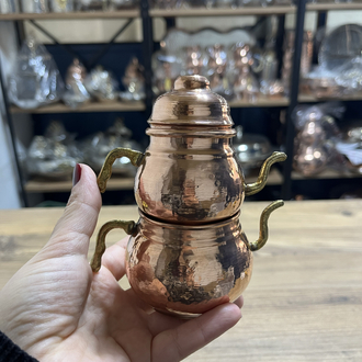 Minyatür Bakır Çaydanlık