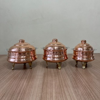 3´lü Bakır Şekerlik 