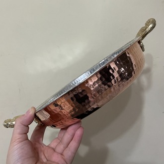 Dövme Bakır Yumurta Sahanı No:4