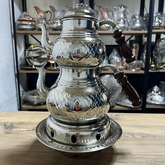 Lale Motifli Bakır Balkon Sefası