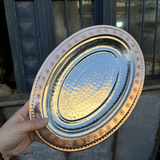 Bakır Kayık Tabak 30 cm