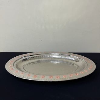 30 cm Oval Bakır Servis Tabağı 