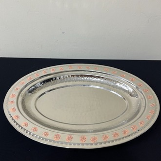 30 cm Oval Bakır Servis Tabağı 