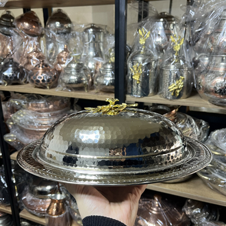 Dövme Bakır Kayık Sahan 30 cm Nikelli