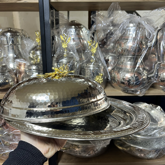 Dövme Bakır Kayık Sahan 30 cm Nikelli