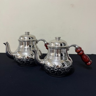Bakırı Kalın Kabartma Nakışlı Çaydanlık No:2