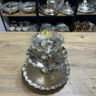 3 Katlı Bakır  İkramlık 
