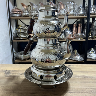 Lale Motifli Bakır Balkon Sefası