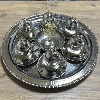 Dövme Bakır Fincan Takımı