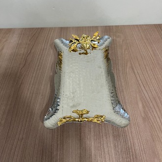 Japon Güllü Dövme Bakır İkramlık
