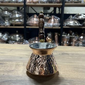 Lale Motifli Bakır Cezve No:1