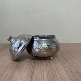 Üzüm Desenli Bakır Şekerlik