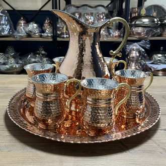 Bakır Sürahi Seti 