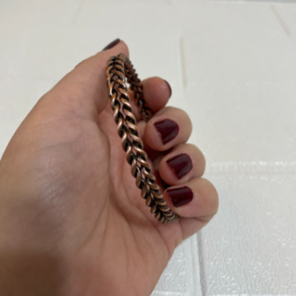 İkili Burgu Bakır Bileklik