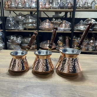 Dövme Bakır Cezve Seti