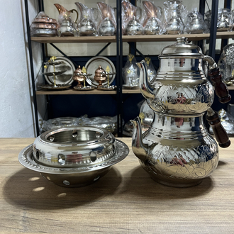 Lale Motifli Bakır Balkon Sefası