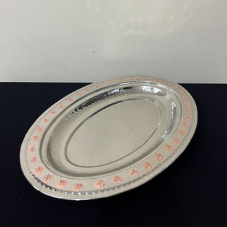 30 cm Oval Bakır Servis Tabağı 