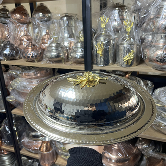Dövme Bakır Kayık Sahan 30 cm Nikelli