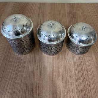 Oyma Nakışlı  Bakır Baharat Takımı