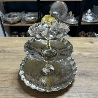 3 Katlı Bakır  İkramlık 