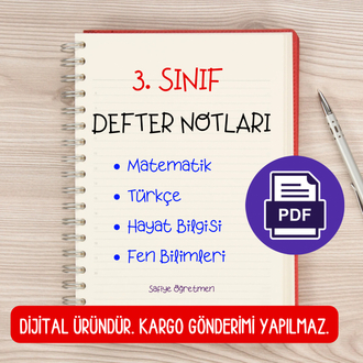 3. SINIF DEFTER NOTLARI