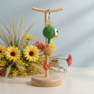 amigurumi şaşkın ördek anahtarlık