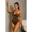 Leopar Desenli Dantel Body V2901