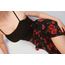 Göğüs detaylı siyah croptop