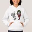 Kapşonlu Beyaz Sweatshirt