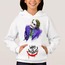 Kapşonlu Beyaz Sweatshirt