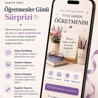 Kişiye Özel Dijital Öğretmenler Günü Sürpriz Sayfası