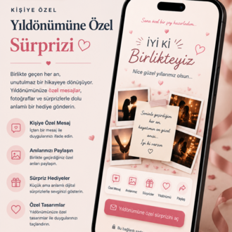 Kişiye Özel Dijital Yıldönümü Sürpriz Sayfası