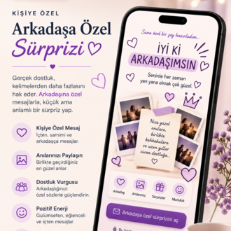"İyi ki Varsın" Temalı Kişiye Özel Dijital Arkadaşlık Sayfası