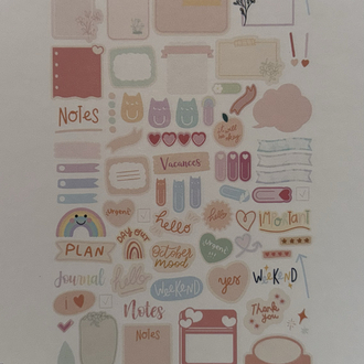 Scrapbook Bullet Journal 6 lı Sticker Set 