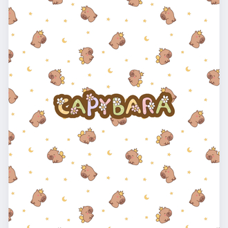 KAPIBARA OKUMA GUNLUGU TURUNCU TEMA + Kapibara Sticker Set