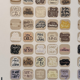 Scrapbook Bullet Journal 6 lı Sticker Set 