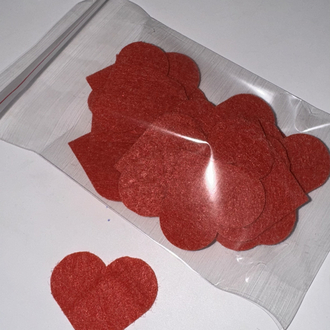 1 Paket 32adet 4cm Kalp KEÇE + 8mini kalp hediyeli