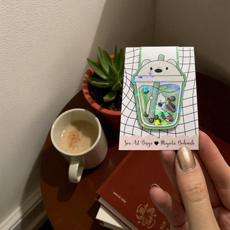 Bubble tea sticker seti 3lü