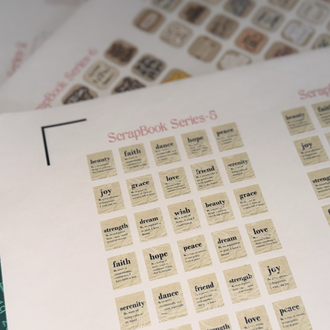 Scrapbook Bullet Journal 6 lı Sticker Set 