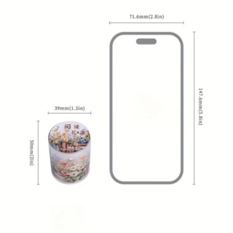 KİTAPLAR Scrapbook Journal Vintage Sticker 6 Rulo 2 METRE