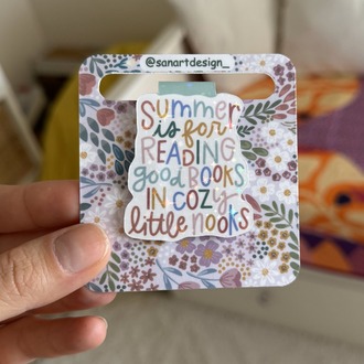 SUMMER TEMALI Manyetik Kitap Ayracı