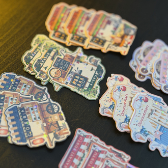 Seyyar Mekânlar Hologramlı 6li Sticker Set