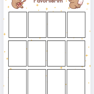 KAPIBARA OKUMA GUNLUGU TURUNCU TEMA + Kapibara Sticker Set