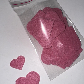1 Paket 32adet 4cm Kalp KEÇE + 8mini kalp hediyeli