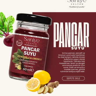 Pancar Suyu 14 lü Paket (zencefil ve limonlu) Shot | 60 ml × 14 Günlük Kür