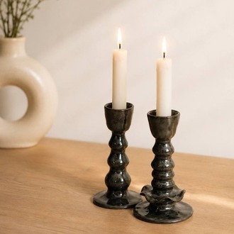 Noir Candle Holder Set