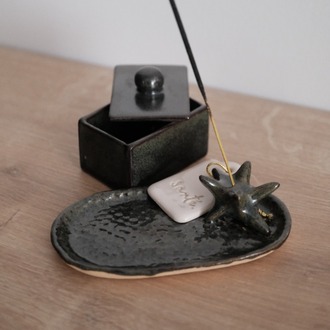Noir Incense Holder Set