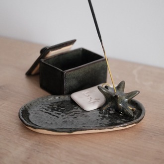 Noir Incense Holder Set